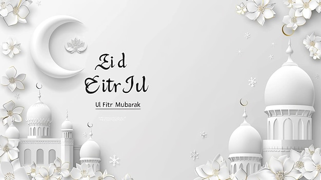 a greeting Islamic CelebrationRamadan and Eid Mubarak Design with Cresccard for the month of month