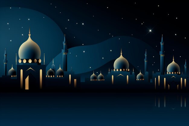 Greeting ramadan kareem with a lantern background