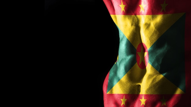 Grenada flag on abs muscles national sport workout