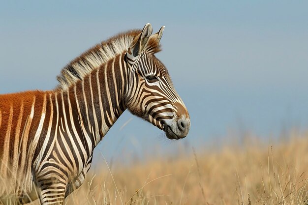 Grevys Zebra Standing in Tall Grass