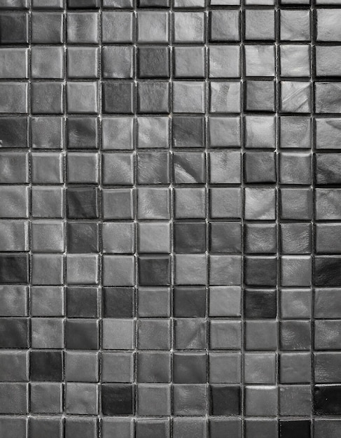 Фото Серая и черная мозаика стены текстуры и фона