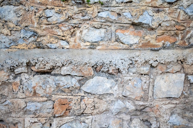 Grey beige color stone wall background and texture