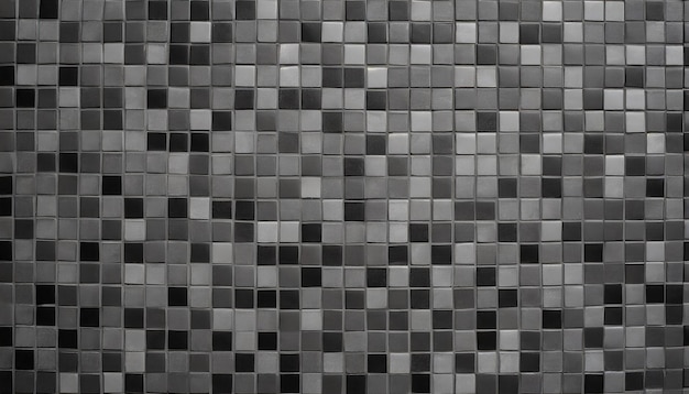 Foto texture e sfondo di pareti a mosaico grigio e nero