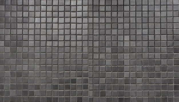 Photo grey and black mosaic wall texture and background