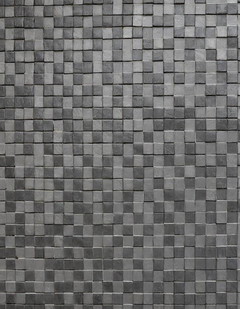 Grey and black mosaic wall texture and background