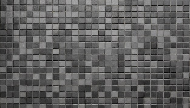 Photo grey and black mosaic wall texture and background