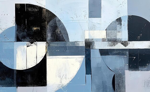 Photo grey blue and black abstract painting