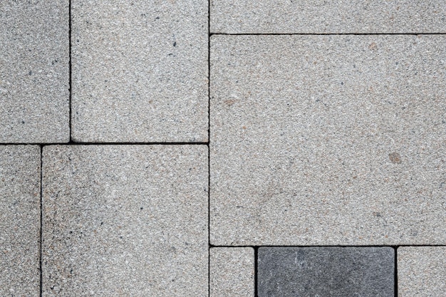 Grey brick stone street road Light sidewalk pavement texture