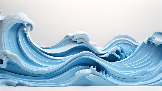 Photo grey color 3d sea wave water landscape background wallpaper