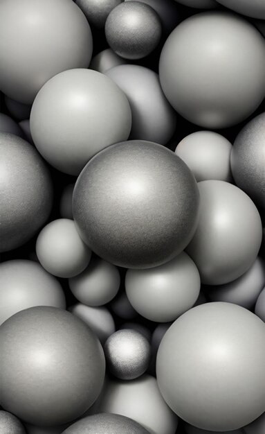 Photo grey color spheres