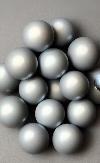 Photo grey color spheres