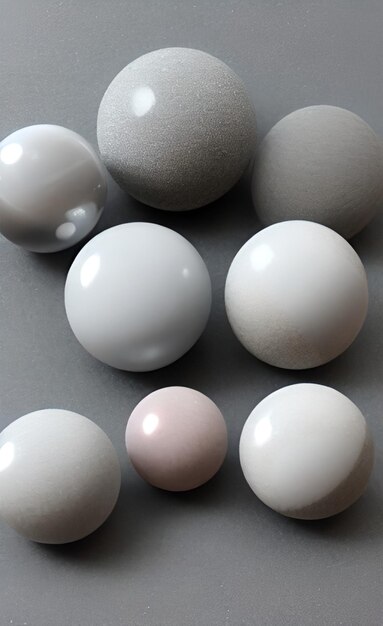 Foto sfere di colore grigio