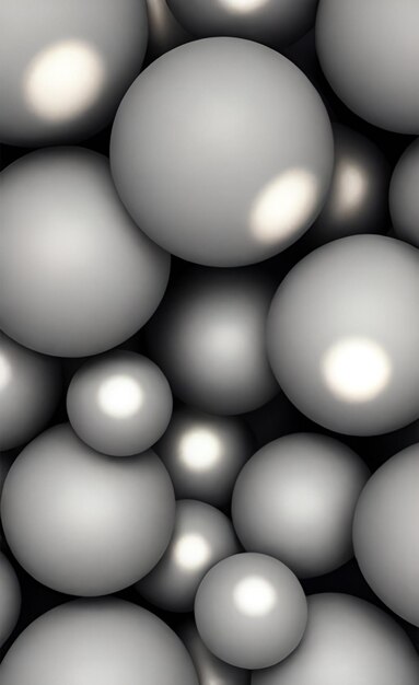 Foto sfere di colori grigi