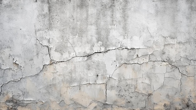 Photo grey concrete wall texture background cracks scratche generative ai