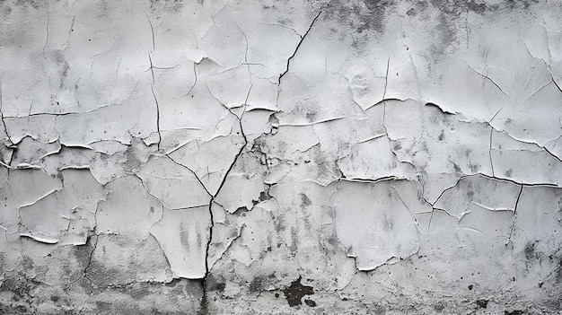 Grey concrete wall texture background cracks scratche Generative Ai