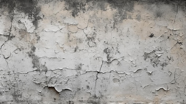 Grey concrete wall texture background cracks scratche Generative Ai