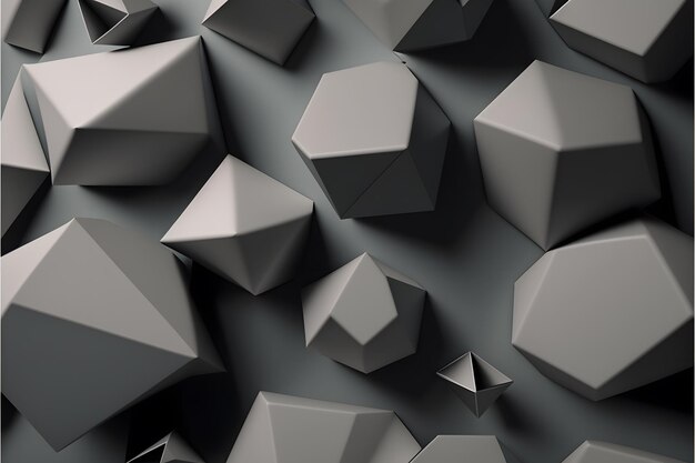 Grey geometrical shapes background