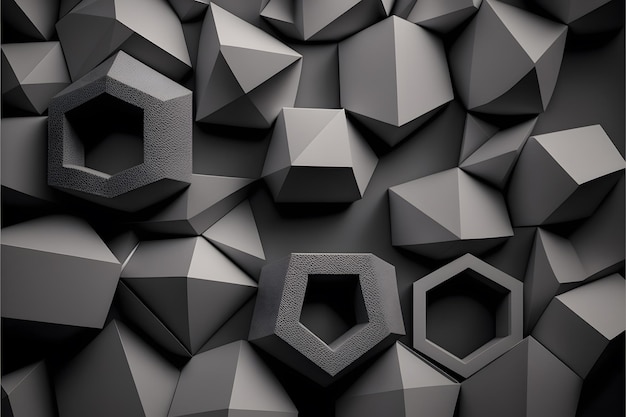 Grey geometrical shapes background