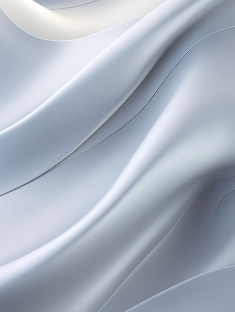 灰色の光沢のある表面創造的な抽象的な波状テクスチャ流れるデジタル アート装飾抽象的な現実的な表面垂直背景 Ai 生成された鮮やかな巻き毛パターン