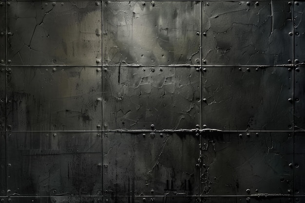 Grey grunge metal textured wall background