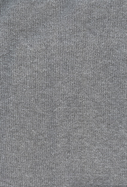 Grey knit wool texture background. Close up fabric