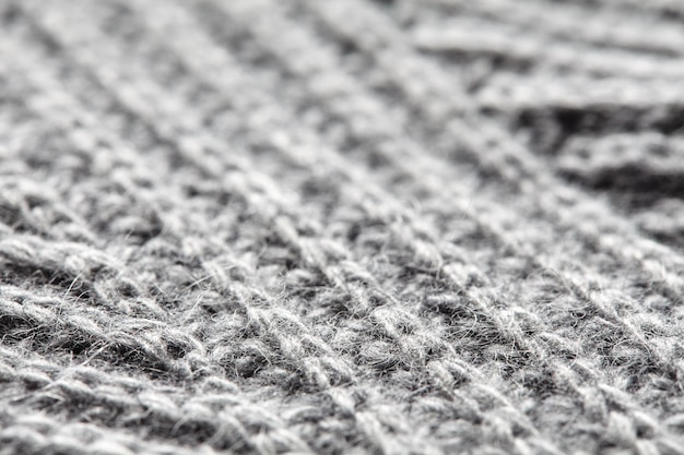 Grey knitting wool texture