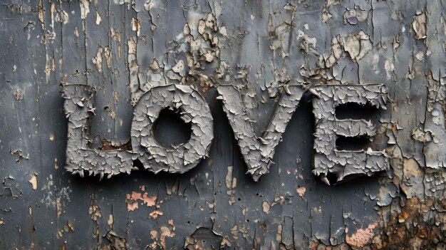 Photo grey love concept creative horizontal art poster