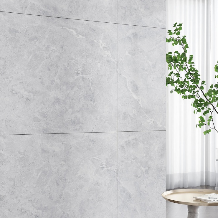 Photo grey marble effect wall tiles