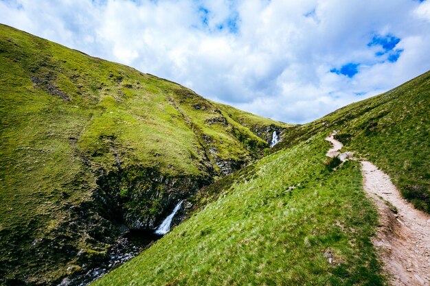 Photo the grey mare's tail a waterfall near moffat scotland