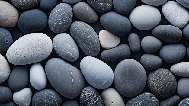 grey pebbles isolated