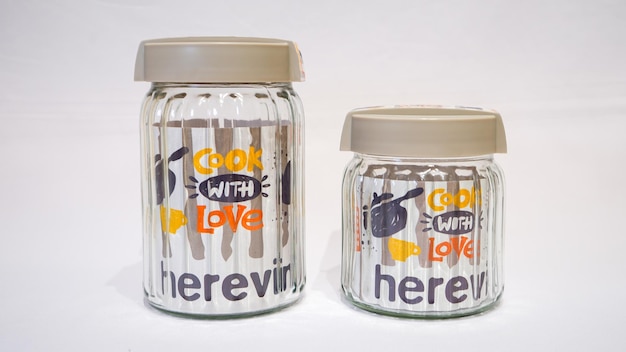 Photo grey plastic sealed twist jars a modern storage solution