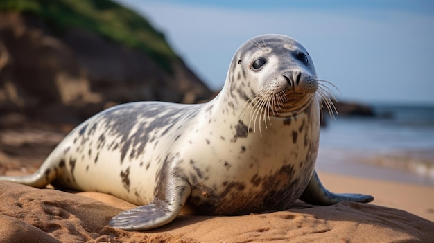 Grey seal in the wild