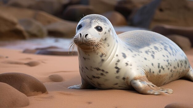 Grey seal in the wild