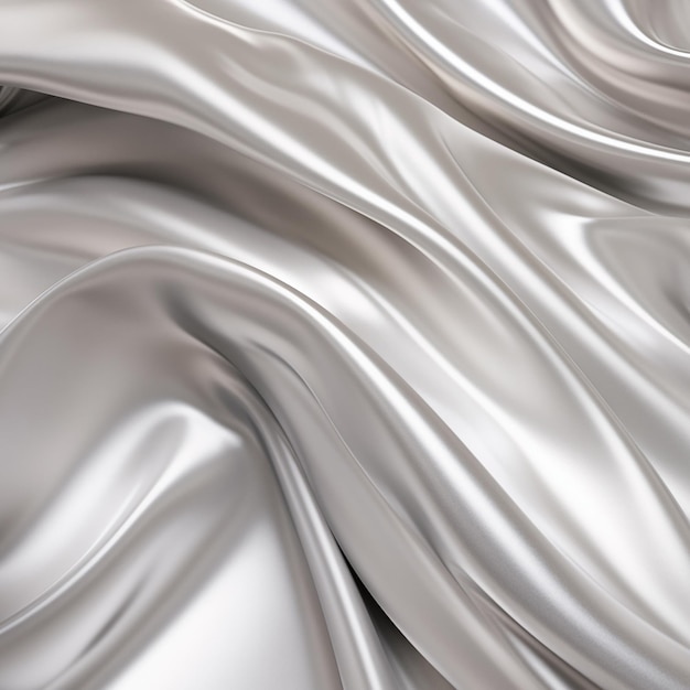 Grey silk fabric surface background Satin texture