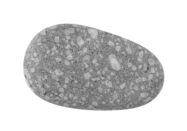 Grey stone pebbles isolated on white background