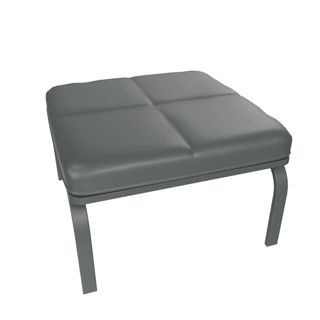 Premium Photo A grey stool with a square cushion on it