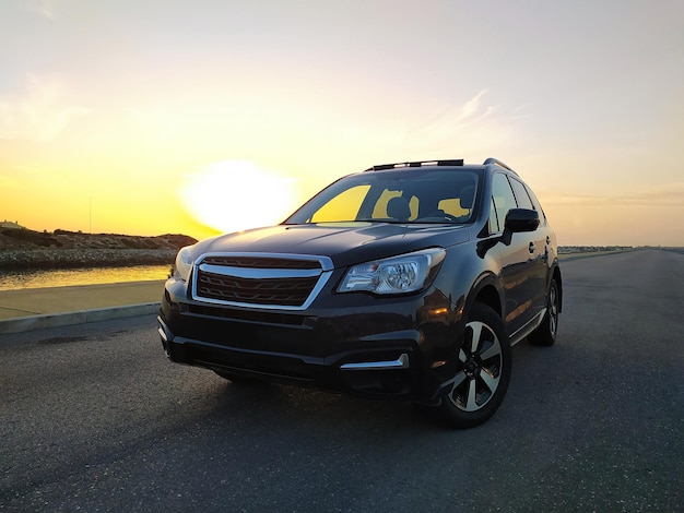 grey suv auto power luxury model shiny polished stationary vehicle