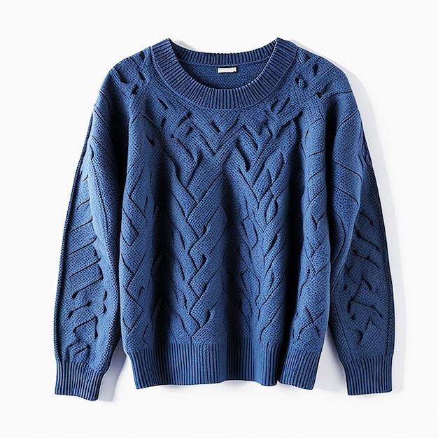 회색 스웨터 편안한 세련된 뜨개질 스웨터 색 배경에 패션 옷의 모형