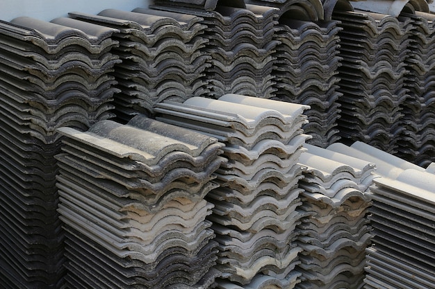 Foto immagine di trama grigia di materiale tegola di colore grigio