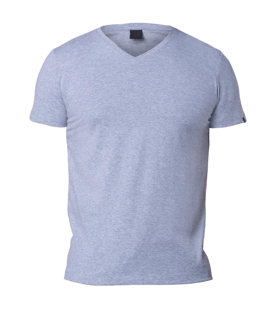 Foto una maglietta grigia isolata su bianco