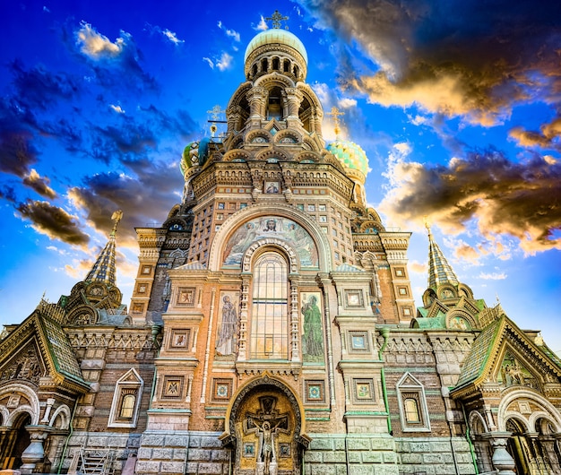 Gribobedov's Canal. Cathedral of the Savior on Spilled Blood. Saint Petersburg. Russia.