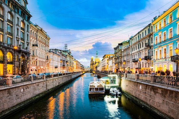 Gribobedov's Canal Cathedral of the Savior on Spilled Blood Saint Petersburg Russia