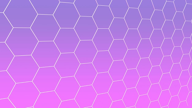 Grid of honeycombs on a colored gradient background digital\
network bright background