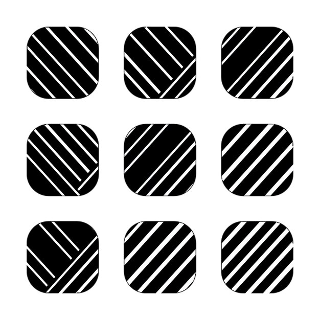 grid icon black white diagonal lines