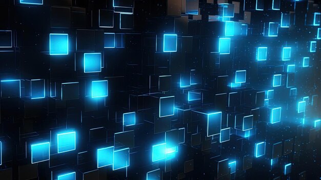 a grid of light blue lights on a darker background