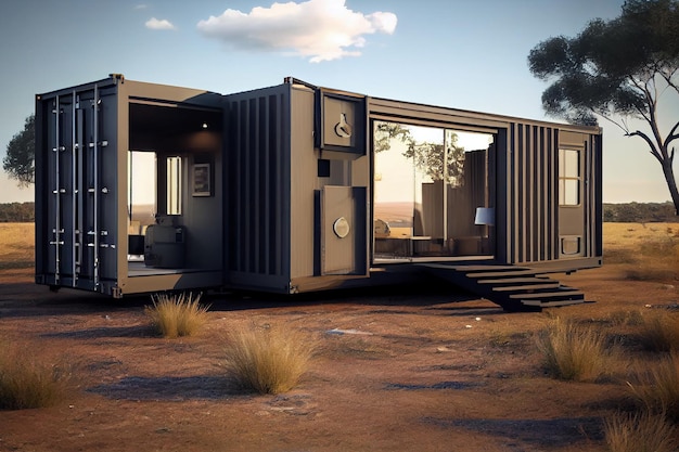 Grid Shipping Container Home Generatieve AI