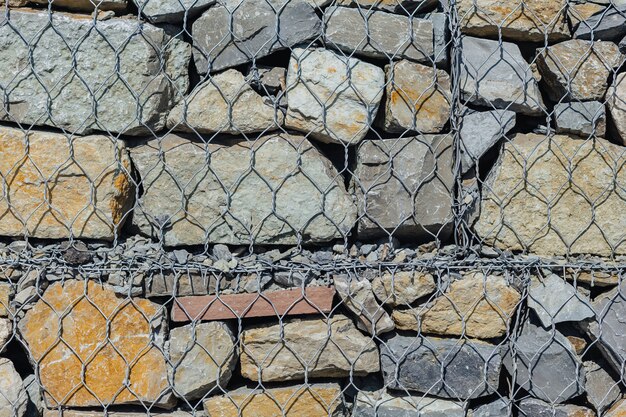 Grid wall and texture stones