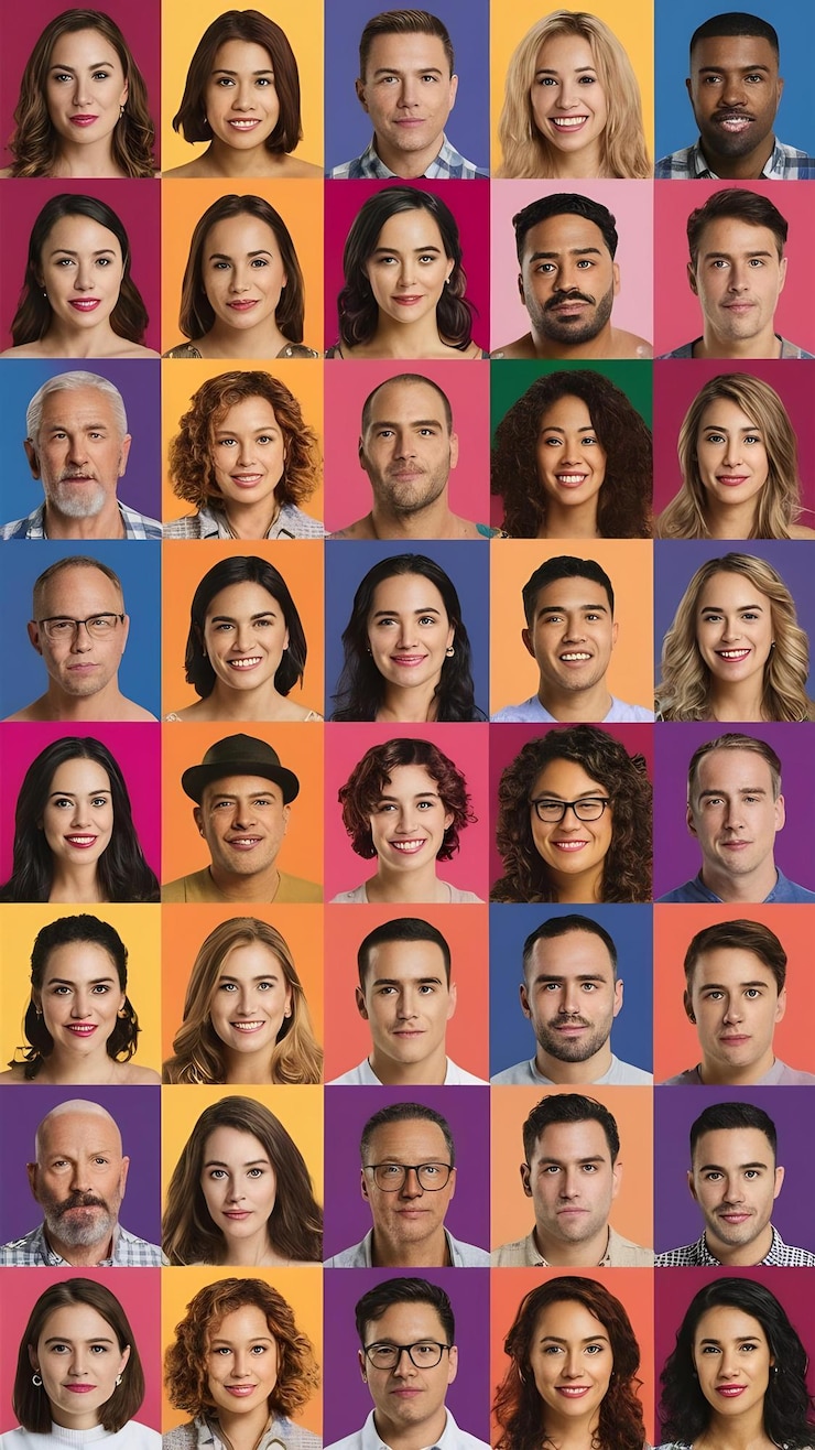 फोटो grid with face montage