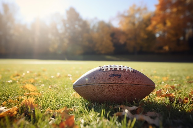 Premium Photo  Gridiron Glory American Football on the Field