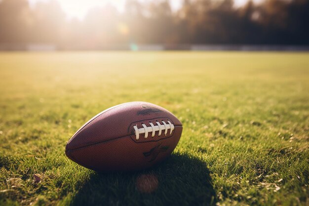 Premium Photo  Gridiron Glory American Football on the Field